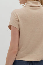 Load image into Gallery viewer, Knit Mock Neck SS Top