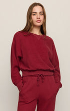Load image into Gallery viewer, Z Supply Red Dahlia Clubhouse Textured Sweatshirt