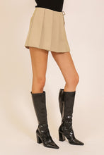 Load image into Gallery viewer, Khaki Pleated Skort