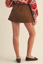 Load image into Gallery viewer, Brown Suede Studded Skort