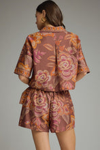 Load image into Gallery viewer, Terra Cotta Printed SS V-Neck Top