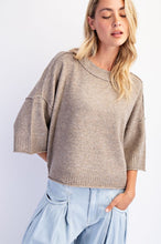 Load image into Gallery viewer, Mocha Crew Neck Oversized Sweater
