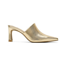 Load image into Gallery viewer, Gold Heeled Mule