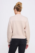 Load image into Gallery viewer, Sand Fine Gauge Dolman Half Zip Pullover