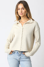Load image into Gallery viewer, Knit Cardigan Sweater Lt Oatmeal