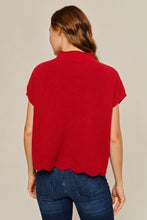 Load image into Gallery viewer, Red Knitted SS Sweater Top