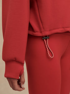 Varley Sian Cropped Half Zip Midlayer Lava Falls