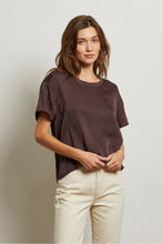 Load image into Gallery viewer, Perfect White Tee Cocoa SS Satin Crew Neck Tee