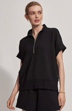 Load image into Gallery viewer, Varley Black Ritchie Short Sleeve Sweat Top