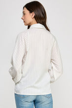 Load image into Gallery viewer, Off White Striped Button Down Shirt