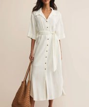 Load image into Gallery viewer, Z Supply White Brise Linen Midi Dress