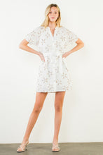 Load image into Gallery viewer, Cream Embroidered Belted Dress (THML)