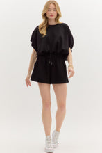 Load image into Gallery viewer, Black Jersey Knit Bubble Hem Set