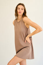 Load image into Gallery viewer, Mocha Brown Open Back Relaxed Fit Dress