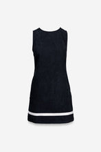 Load image into Gallery viewer, Black Soft Matte Two-Toned Shift Dress