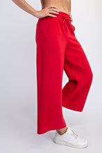 Load image into Gallery viewer, Red/Cream Piping Polo Top w/ Pants Set