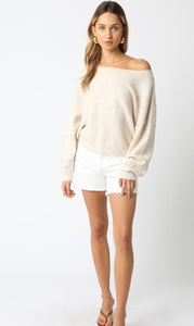 Oatmeal Multi Basic Soft Sweater