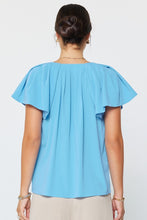 Load image into Gallery viewer, Flutter Slv Blouse Faded Blue