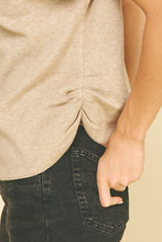 Load image into Gallery viewer, Taupe Shirring Detail Sweater Vest