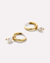 Load image into Gallery viewer, Ana Luisa Pearl Huggie Hoops- Frida