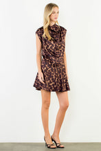 Load image into Gallery viewer, Brown Silk Leopard Print Dress (THML)