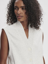 Load image into Gallery viewer, Varley Ivory Marl Vicky Button Gilet