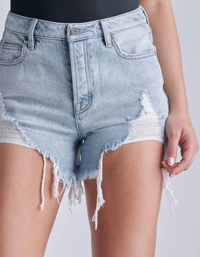 Hidden Light Blue Sofie Denim Mom Short