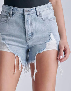 Hidden Light Blue Sofie Denim Mom Short