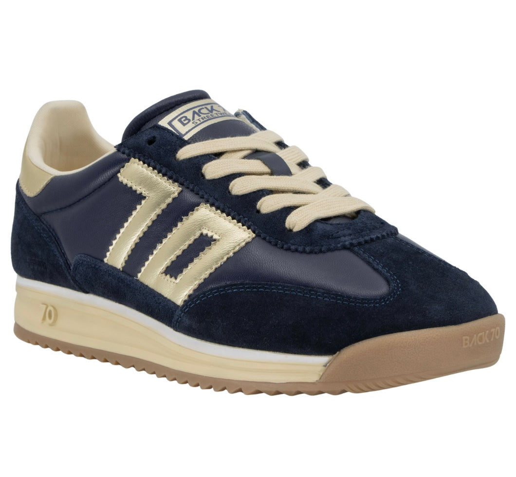 Back 70 Navy/Gold Jogger Sneaker