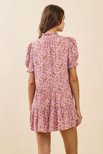 Load image into Gallery viewer, Pink Paisley Button Down Ruffle Detail Dress