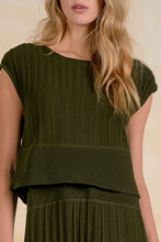 Load image into Gallery viewer, Olive Cap Slv Waist Band Dress