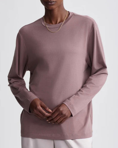 Varley Deep Taupe Leah Long Sleeve Top