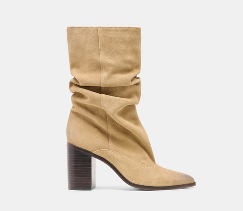 Talina Dk Taupe Suede Boot-Dolce Vita