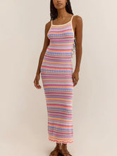 Load image into Gallery viewer, Z Supply Raspberry Sorbet Santa Cruz Stripe Midi Dress