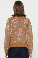 Load image into Gallery viewer, Camel Multi Print Half Zip Sweater
