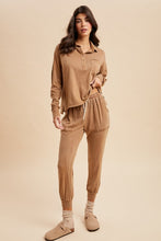 Load image into Gallery viewer, Dark Camel Washed Polo Set