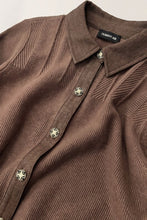 Load image into Gallery viewer, Mocha Brown Button Down Sweater Cardigan