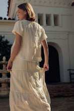Load image into Gallery viewer, Ivory Embroidery Top + Skirt Set