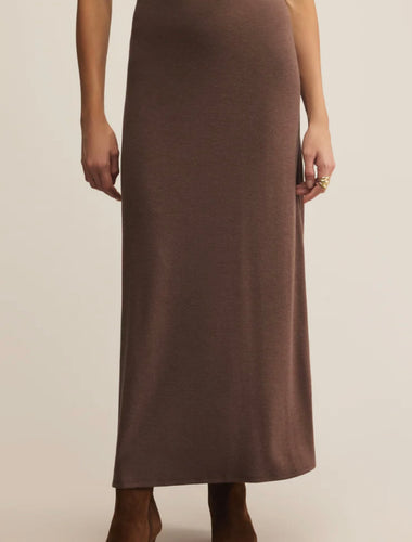 Z Supply Demure Maxi Skirt-Suede