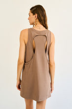 Load image into Gallery viewer, Mocha Brown Open Back Relaxed Fit Dress