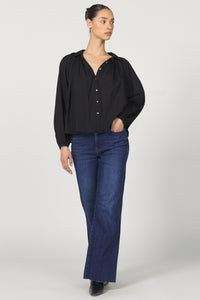 DJD Black LS Button Down Top