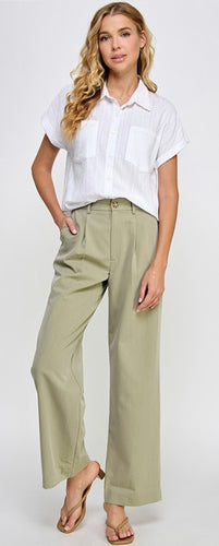 Sage Wide Leg Trousers