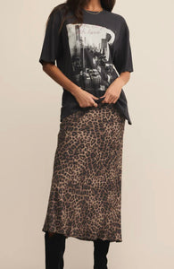 Z Supply Desert Tan Izabel Leopard Skirt