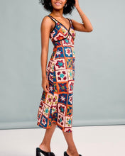 Load image into Gallery viewer, Tan Multi Binding Detail Slvls Midi Dress