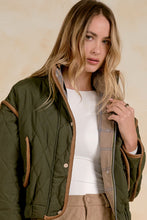 Load image into Gallery viewer, Olive Corduroy Trim Jacket