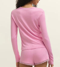 Load image into Gallery viewer, Z Supply Pink Crush Maison Pointelle LS PJ Top