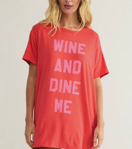 Z Supply Wine & Dine Night Shirt