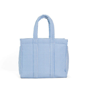 TRVL Quilted Go Go Tote-Pimlico Stripe Chambray