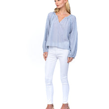 Load image into Gallery viewer, Light Blue Striped Clarice Top