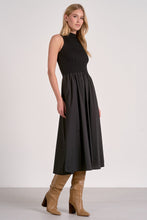 Load image into Gallery viewer, Black Mock Neck Slvls Maxi Dress